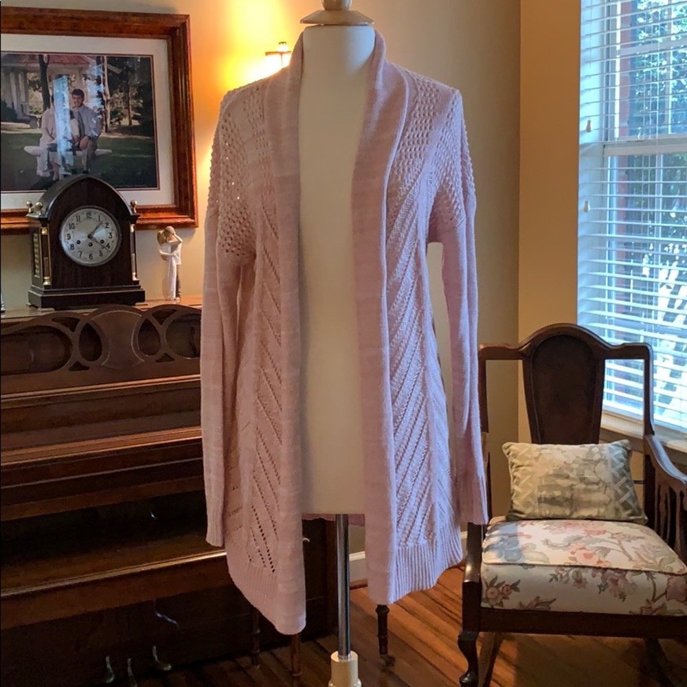 Pink cardigan size large